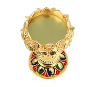 OSALADI Portacandele Di Loto Ghee Candele Di Nozze Domestiche Di Caffè Base Della Lampada Burro Porta Votivi Porta Buddista Forniture Buddha Lega D'Oro