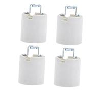OSALADI Portalampada E26 E27 a Vite Filettato 4 Pezzi in Ceramica Supporto Base per Lampada da Parete Stile Industriale Accessori per Lampadari Plafoniere Facile Installazione