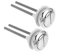 OSALADI Pulsante di Scarico Doppio per Cassetta Wc 48×57 Mm, Set 2 Pezzi di Ricambio per Maniglia Water, Accessorio per Sostituzione e Riparazione Bagno Casa