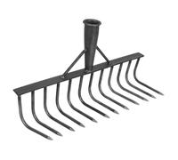 OSALADI Rastrello Agricolo in Acciaio al Carbonio Rinforzato Testa Multi-denti Resistente per Aerazione e Sarchiatura del Terreno per Coltivazione e Giardinaggio Professionale