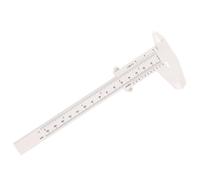 OSALADI Righello Calibro Doppia Scala in da 150mm Bianco in per Sopracciglia e Misurazione Precisa Leggero e Portatile per Applicazione Sopracciglia