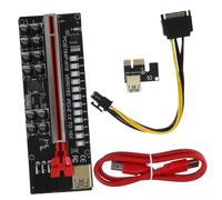 OSALADI Riser Pcie Adattatore Alimentato Per Scheda Grafica Per Mining Risoluzione Problemi Di Giunzione Indicatore Di Led Installazione Semplice