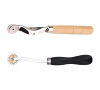 OSALADI Rotella da Incisione e Rotella di Tracciamento in Pelle e Tessuto, Set 2 Pezzi Manico, Strumento per Cucito Artigianale Fai da Te, per Pelle, Denim, Borse e Abbigliamento,