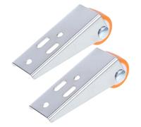 OSALADI Ruote per Porte Scorrevoli in Legno 2 Pezzi Supporto Laterale Rulli Silenziosi in Gomma Antiruggine da 08 Pollici Accessori per Ferramenta di Porte Interne ad Alta Capacità di