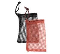 OSALADI Sacchetti per Saponetta in Nylon 2 Pezzi Rete Schiumogena, Portasapone Portatile Marrone e Nero, Custodia Leggera per Sapone Solido da Viaggio Adatta a Tutte le Età