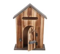 OSALADI Scaffale da Parete a Forma di Casa in Legno Vintage per Organizzazione Multiuso con Facile Installazione per Appartamenti e Case Moderne
