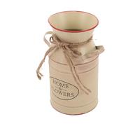 OSALADI Secchio da Giardino in Ferro Stile Retrò Doppia Maniglia Barile per Fiori Decorativo Beige Espositore per Piante e Accessorio per Foto da Interno e Balcone Vaso Contenitore per