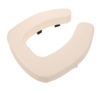 OSALADI Sedile Wc Imbottito Bianco in Pvc e Spugna Extra Morbido con Chiusura a Strappo, Rialzo per Anziani