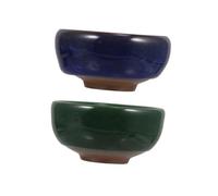 OSALADI Set 2 Calamai in Ceramica Multifunzionale Verde e Blu Per Calligrafia e Pittura, Contenitori Leggeri e Resistenti Per Inchiostro, Accessori Per Amanti Della Cultura Cinese e Artigianato