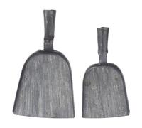 OSALADI Set 2 Pale per Cenere in Acciaio Leggero Pala Agricola Ergonomica da Cucina Pala Pratica per Cenere di Carbone Dimensioni Moderate per Uso Domestico e Agricolo