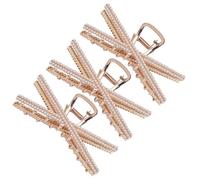 OSALADI Set 3 Pezzi Pinze Chioma in Lega Perle Eleganti, Fermagli a Forma di Artiglio che Tengono Saldo senza Danneggiare i Chioma, la Cucina e Lavaggio del Viso
