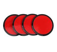 OSALADI Set 4 Pezzi Cuscinetti Adesivi Rotondi 8Cm per Supporto Telefono Auto Attacco Resistente Alte Temperature Accessori Montaggio Cruscotto Rinforzo Plastica Nera per Navigazione