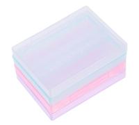 OSALADI Set 4 Scatole Porta Utensili per Nail Art 14 Slot, Organizer per Punte da Trapano per Unghie, Custodie Colorate per Strumenti di Levigatura, Adatte a Uso Professionale e Domestico