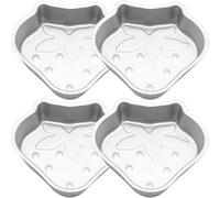 OSALADI Set 4 Stampi per Budino a Forma di Fragola in Acciaio al Carbonio, Teglie Antiaderenti per Gelatina e Dolci, Strumenti per Cottura Domestica e Dessert, per Casa, Ristoranti