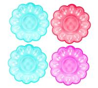 OSALADI Set 4 Vassoi Portauova Plastica 24x3 Cm, Contenitore Per Uova Stabile e Salvaspazio, Organizer Pratico Per Cucina e Dispensa