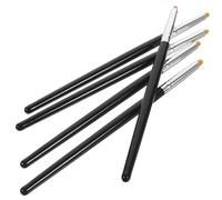 OSALADI Set 5 Pezzi Spazzole per Laminazione in Legno e Nero, Strumento Professionale per Lash Lifting e Applicazione Balm, Facili da Conservare Colore Casuale