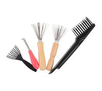 OSALADI Set 5 Pezzi Strumenti per Pulizia Spazzole Chioma con Rastrello e Pettine Dispositivo Portatile per Rimuovere Peli e Sporco da Spazzole a Cuscino Compatibile Uso Domestico e