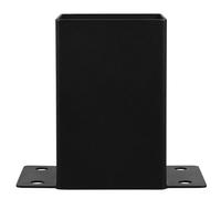 OSALADI Set Ancoraggi per Pali Esterni in Ferro Nero, Staffe di Supporto per Recinzioni e Pergole, Base per Palo da Ponte per Uso Gravoso, Supporto Resistente per Terrazza e Veranda