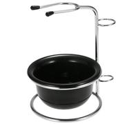 OSALADI Set da Barba con Portapennello e Ciotola in Plastica, Supporto Antiscivolo per Pennello da Barba e Rasoio Manuale, Accessorio Organizzatore per Rasatura Maschile Colore Casuale