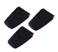 OSALADI Set Di 3 Borse Per La Conservazione Degli Obiettivi Di Lens Pouch Con Ritenzione Del Calore Rosso/nero Taglia S Per Accessori Per Fotocamera