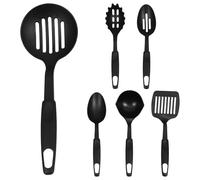 OSALADI Set di Utensili da Cucina in Nylon Resistenti al Calore, 6 Pezzi Cucchiaio Mestolo e Spatola, Utensili per Cucinare e Servire, Adatti per Uso Domestico e Lavabili in Lavastoviglie