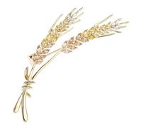 OSALADI Spilla Spiga di Grano Dorata, Ornamento Luminoso per Vestiti da Donna, per Eventi Formali e Feste, Accessorio Elegante da Indossare Sul Corpetto, 1 Pezzo