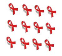 OSALADI Spille Nastro Rosso 25 Pezzi in Lega di Zinco, Spilla da Bavero Decorativa e Resistente per Eventi di Beneficenza e Istituzioni Mediche