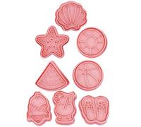 OSALADI Stampi in Silicone per Biscotti Hawaiani 8 Pezzi Riutilizzabili Antiaderenti per Fondente e Cottura al Forno, Strumenti per Dolci per Feste Estive e Decorazioni Fai da Te