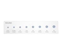 OSALADI Strumento di Misurazione Dimensioni Diamanti per Anelli Rotondi, Guida alla Forma del Taglio del Diamante, Kit Portatile per Selezione Fedi Nuziali e Proposte di Matrimonio