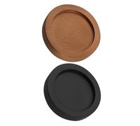 OSALADI Supporto in Legno Massello per Macinapepe da Cucina, Vassoio Porta Shaker Antiscivolo per Macina Sale e Pepe, Set 2 Pezzi Compatto per Organizzatore di Condimenti e Decorazione