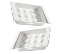 OSALADI Supporto Per Frigorifero 2 Pezzi Contenitori in Plastica Per Frigorifero Organizer Multi-griglia Sotto Il Mobile Scatola Per Cassetti Conservazione Domestica