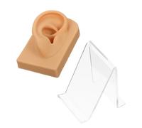 OSALADI Supporto per Orecchini da Tavolo in Silicone Morbido 3d, Auricolare Flessibile Destro per Piercing e Esposizione Gioielli, Orecchio Artificiale Professionale per Uso Domestico