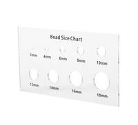 OSALADI Tavola Misurazione Perline in Acrilico Strumento Dimensione Perline da Guida Misure Gemme e Strass per Creazione Gioielli e Artigianato