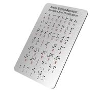 OSALADI Tavoletta Educativa Braille con Puntini in Rilievo e Numeri, Acciaio Inossidabile, per Uso Didattico di Adulti in Contesti Educativi