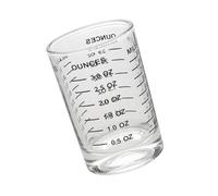 OSALADI Tazza Misurino in Vetro 90ml Scala Nera per Caffè e Latte, Contenitore per Misurazione Liquidi, per Casa, Bar e Cucina Professionale