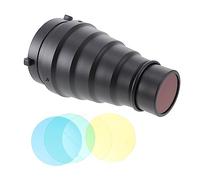 OSALADI Tubo Fascio di Luce Conico per Flash di Accessori con Griglia Nido d Ape e Filtri per Luce Diffusore per Paralume per Fotografia Professionale