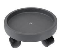 OSALADI Vassoio per Vasi da Fiori in Resina Temperata, Sottovaso Rotondo Grigio 22 Cm, Piatto per Piante da Interno ed Esterno Resistente a Sole e Urti, Accessorio per Vaso di Fiori Base