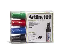 OSAMA Artline - Pennarelli Punta Grossa Scalpello 12 mm per Ogni Superficie, 4 Pz, Pennarelli Indelebili a Rapida Asciugatura no Sbavature, Pennarello Waterproof Ricaricabile Cartoleria e Cancelleria
