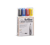 OSAMA, Artline - Pennarelli Punta Grossa Tonda per Tessuti, 2 mm, per Cartoleria e Colori per Bambini e Artisti - Colori Tessuto, Pack 4 Marcatori per Cotone, Lavabili e Resistenti all'Acqua, Base