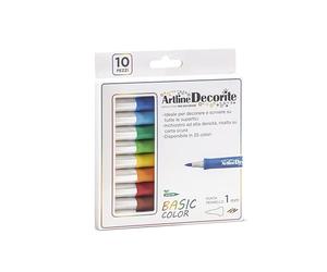 OSAMA Artline - Pennarelli Punta Media a Pennello, Set 10 Pezzi - Pennarelli Lavabili per Bambini e Adulti per Decorare Ogni Superficie, Colori per Cartoleria e Lavoretti Creativi per Bambini, Basic