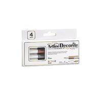 OSAMA Artline - Pennarelli Punta Media a Pennello, Set 4 Pezzi - Pennarelli Lavabili per Decorare e Scrivere su Tutte le Superfici, Colori per Cartoleria e Lavoretti Creativi, Risaltano su Carta Scura