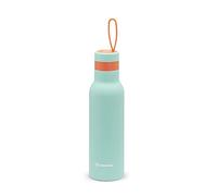 Osama - Borraccia Termica 500 ml Antibatterica, Acciaio Inox e Argento, Bottiglia Termica Valida come Borraccia Palestra e Lavoro, 24h Cold e 12h Hot, Ermetica e Antiscivolo, 8x8x24hcm, Verde/Arancio
