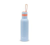 Osama - Borraccia Termica 500 ml Antibatterica, Acciaio Inox e Argento, Bottiglia Termica Valida come Borraccia Palestra e Lavoro, 24h Cold e 12h Hot, Ermetica e Antiscivolo, 8x8x24hcm, Azzurro/Rosso