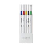 OSAMA Emott - Pennarelli Punta Fine 0.4 mm, Set Colori Assortiti con 5 Fineliner per Bullet Journal Disegno Lettering Altro - Prodotto Cartoleria Cancelleria Waterproof Resistente alla Luce, non Sbava