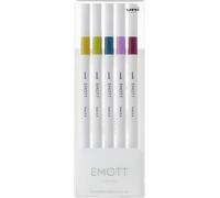 Astuccio 5 fineliner EMOTT tratto 0.4mm colori ass. Retrò Uni Mitsubishi