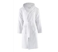 Osama Home Head Dynamic Cappuccio e Tasche in Microspugna di Puro Cotone 100% Certificato Oeko-Tex, Accappatoio Donna e Uomo Morbido, Assorbente Salvaspazio, Taglia XXL, Snow White, Unisex-Adulto
