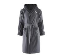 osama home Head Dynamic Cappuccio e Tasche in Microspugna di Puro Cotone 100% Certificato Oeko-Tex, Accappatoio Donna e Uomo Morbido, Assorbente, Salvaspazio, Taglia XXL, Iron Grey, Unisex-Adulto