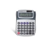 OSAMA Metal - Calcolatrice da Tavolo per Ufficio, Scuola e Università a 10 Cifre e 3 Tasti di Memoria, Prodotto di Cartoleria e Cancelleria con Schermo LCD a Energia Solare e Profilo Gommato Antiurto