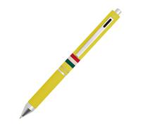 Penna a sfera a scatto multifunzione - fusto giallo gommato Italia - Osama