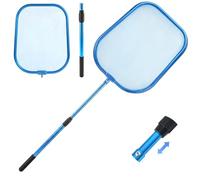 OSAMEDA Retino per piscine da 91,4 cm, con asta in alluminio interamente in metallo e manico, per piccole piscine fuori terra, rete leggera per rimuovere foglie e insetti, facile da pulire, colore blu
